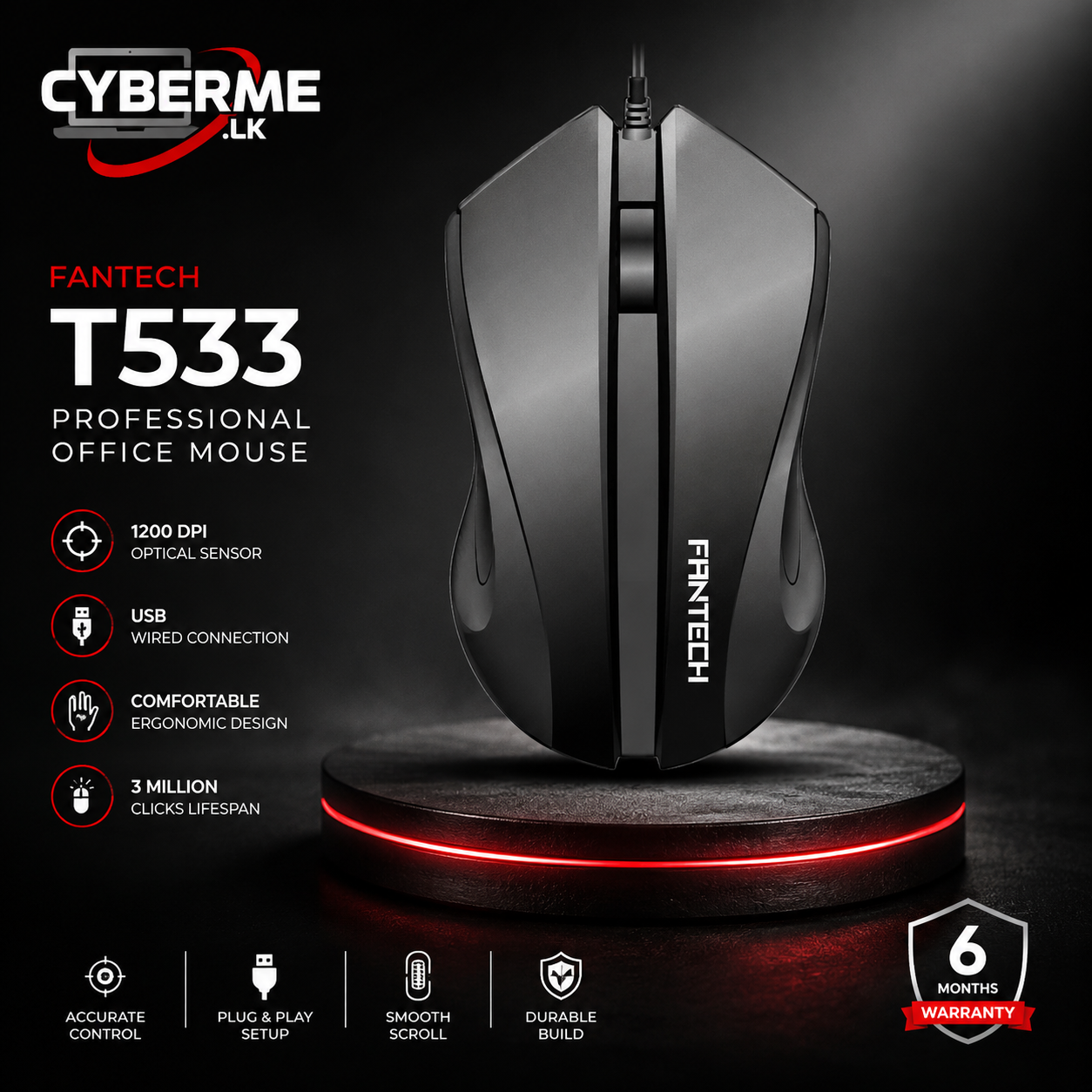 FANTECH T533 Professional Office Mouse